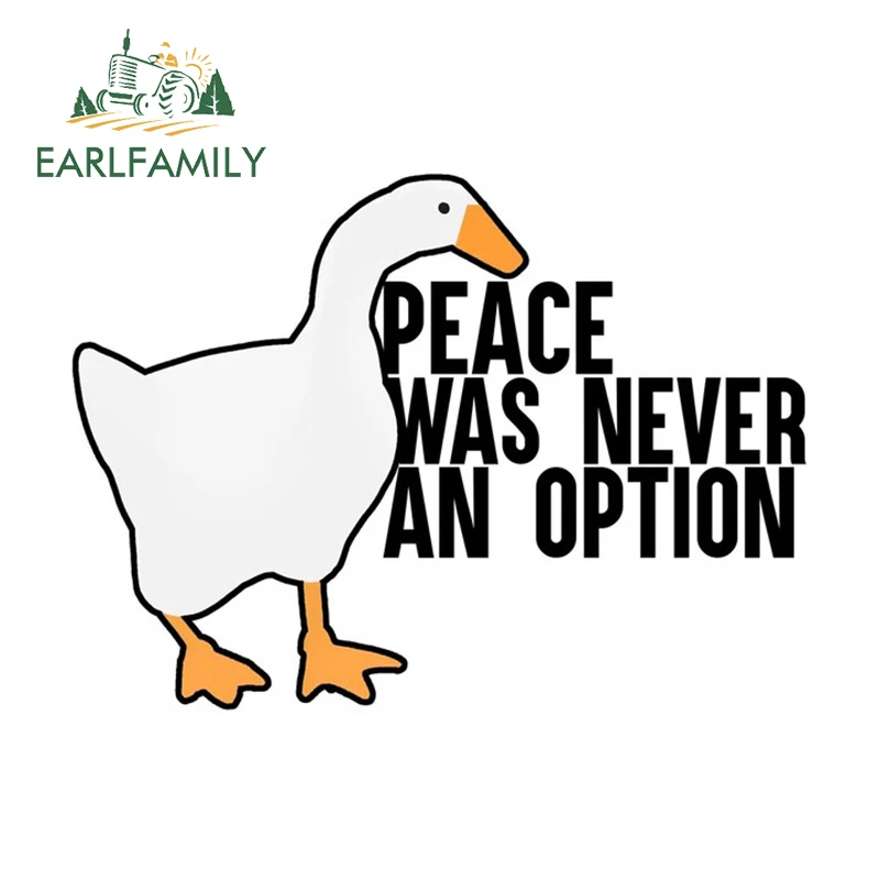 EARLFAMILY 13 см для гусиного мема мира никогда не было выбором автомобильные наклейки