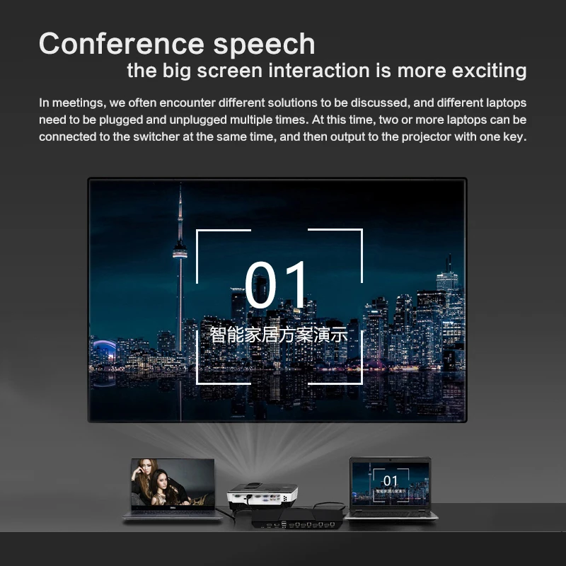 4-портовый dp KVM-переключатель 4 в 1 выходной Displayport USB2.0 HUB 4x1 компьютерный