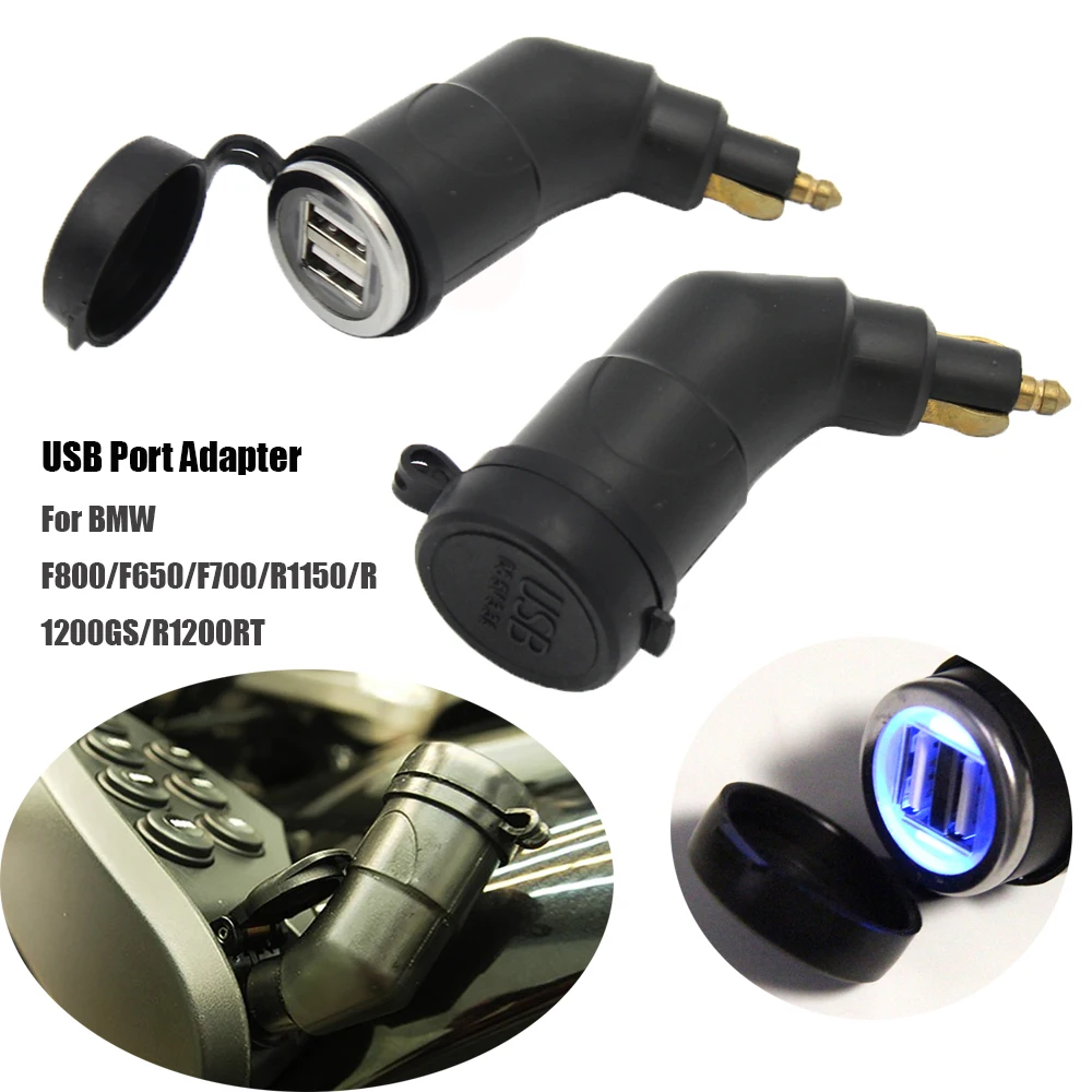 

Double USB Port Adapter W/ LED Light For BMW F800GS F650GS F700GS R1200GS