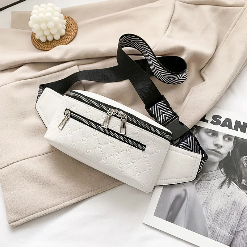 

Women's Waist Bags Fashion Leather Fanny Pack Shoulder Crossbody Bags Ladies Waist Pack Women Belt Bag Multifunctional Chest Bag