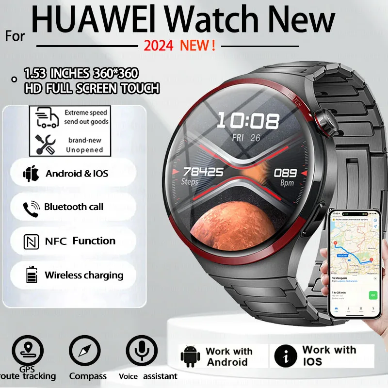 Новые уличные умные часы для Huawei WATCH 4 Pro мужские AMOLED HD-экран Bluetooth-вызов GPS NFC