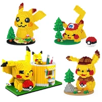 pokemon building blocks pikachu series creative mini blocks kids puzzle funny toy bricks action figure toys for children gifts