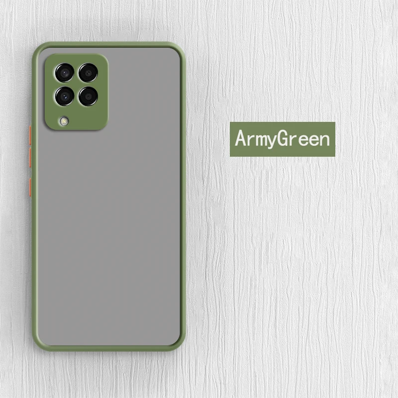 For Samsung Galaxy M33 5G Case Samsung M33 M52 M12 Cover Matte Translucent Shockproof Silicone Bumper Samsung M33 Case 6.6 inch
