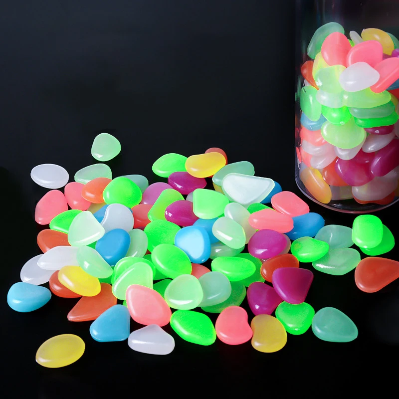 

Luminous Stones Glow In Dark Garden Decor Decorative Pebbles Outdoor Fish Tank Decoration Pebble Rocks Aquarium Mix Colo