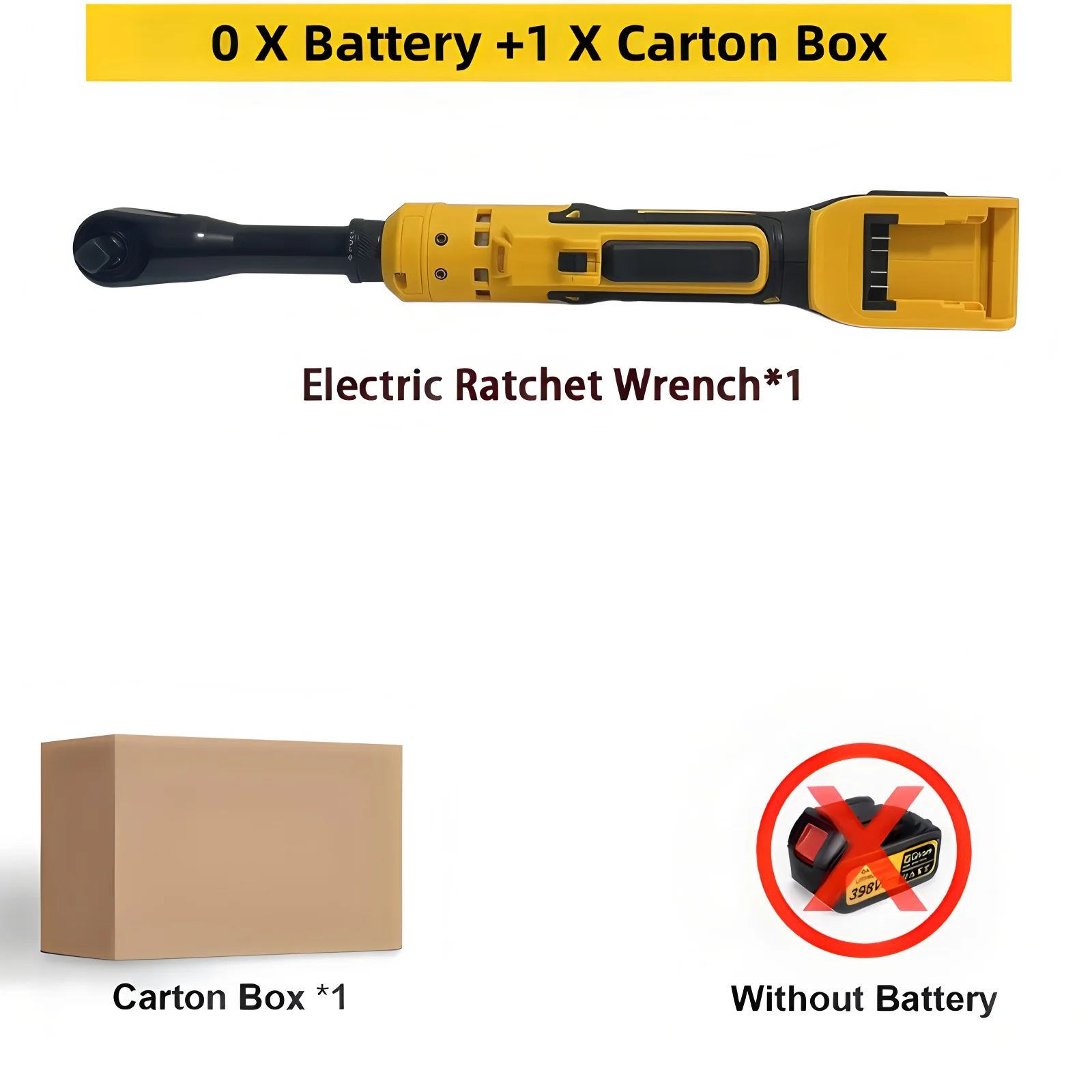 

Бесщеточный удлиненный электрический ключ с трещоткой длиной 6 дюймов, 360 градусов ° Вращающаяся отвертка с головкой 1/2 дюйма, ударная гайка, электроинструмент для Dewalt 20 В Batte