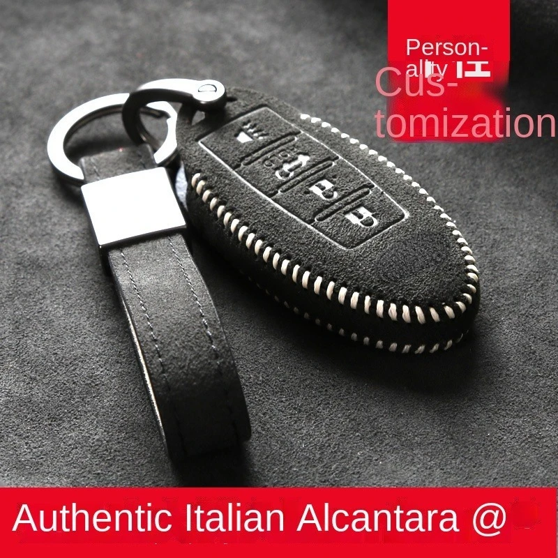

Customized High-end Alcantara Suede Key Chains Key Case for Infiniti Qx50 Q50l Qx60 Q70l Qx30 G25 Fx35 Car Accessories