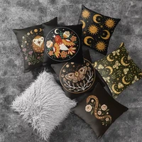 nordic cushion cover black pillow cover for living room sofa 18x18 decoration pillow case christmas decoration for home decor