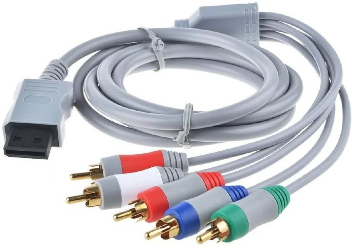 

5RCA Games replace line 1080P/720p HDTV AV Audio Adapter Cable Gaming Machine Connecting Cables Component Wire for Wii