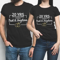 personalized anniversary couples shirts 20th anniversary gifts for women custom couple tee matching gift for bestfriends