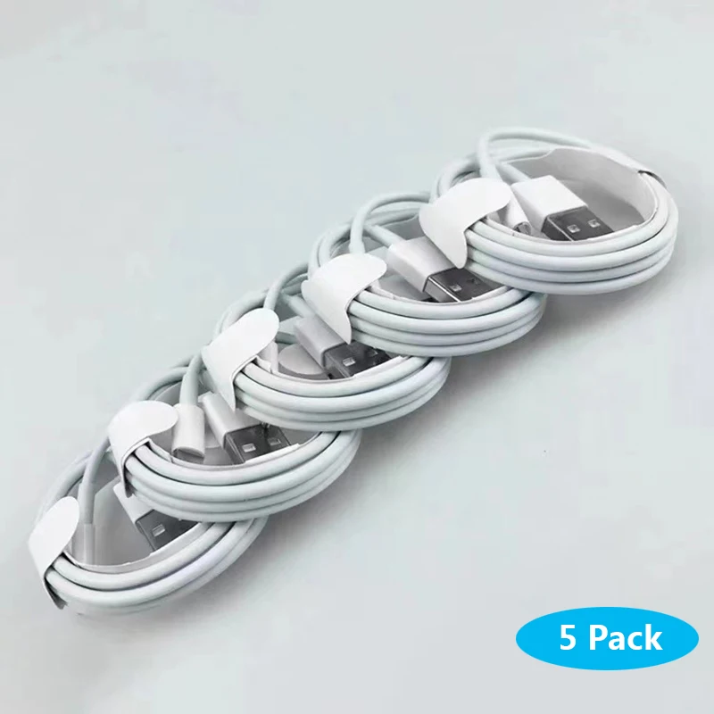 

5 шт. Usb-кабель для зарядного устройства для iPad, кабель для быстрой зарядки iPhone, зарядный кабель для iPhone 12, 11 5s X, 8, 7, 6s Plus, Se, Xr, Xs, кабель для ios