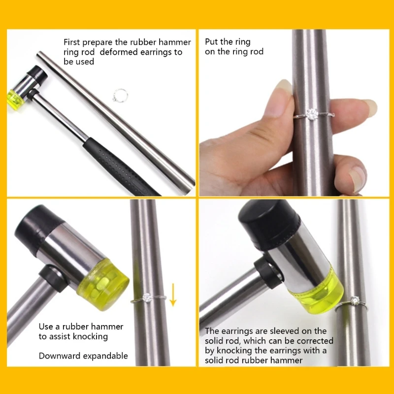 

Circular Metal Ring Mandrel Pine Iron Mandrel Stick Tool for Finger Ring Earring