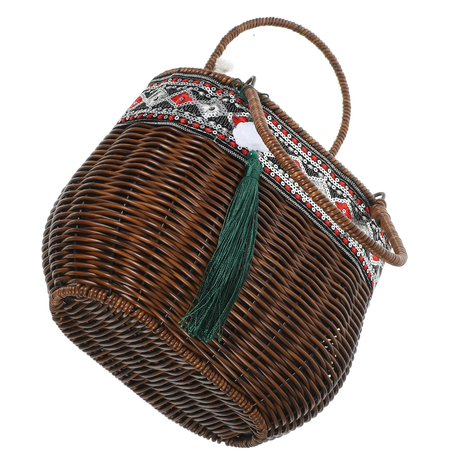 

Handbag Dessert Woven Basket Portable Other Storage Baskets Handle Flower Pp Weaving Sundries Shopping Wedding Vegetable