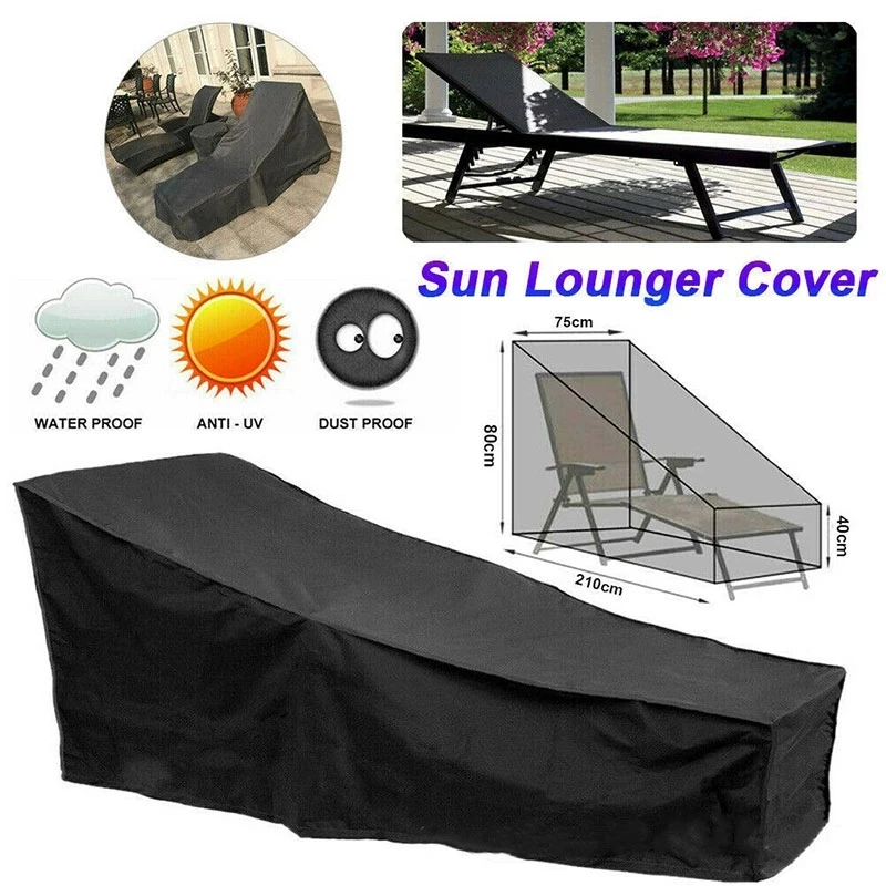 

Outdoor Waterproof Chairs Cover Garden Furniture Fold Chair Sofa Cover 210D Oxford Cloth High Temperature Beach Chair Cover