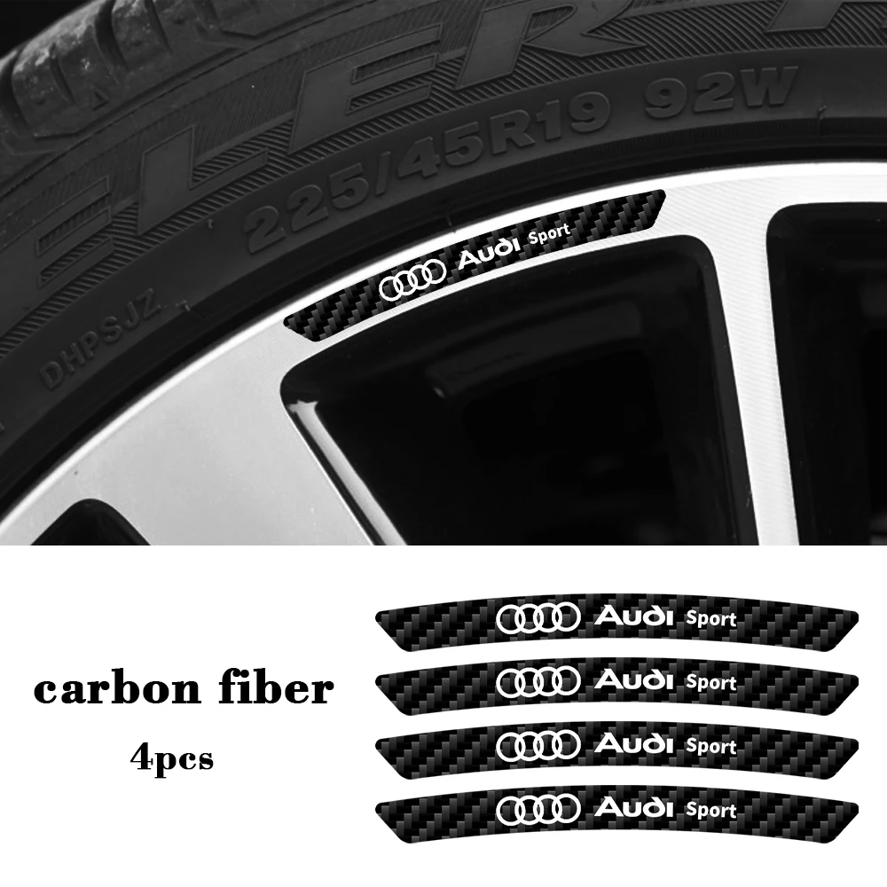Фото Наклейки на колесные диски (4 шт.) для Audi S Line Q3 Q5 Q7 A6 A3 B5 B7 A4 S6 S7 S8 Quattro RS RS3 RS4 RS5 RS6 R8 S1 S2 S3 S4 S5 C5 C6 №1