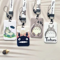 cartoon chinchilla doodle series lanyard set student credential for pass card anime credit card holder keychain straps key ring