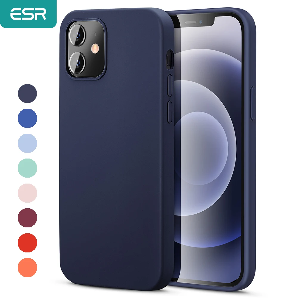 ESR Case for iPhone 12 Pro Max 5G Liquid Silicone Rubber Case for iPhone 12 Mini Soft Yippee Cover Cloud Case for iPhone 12 Pro