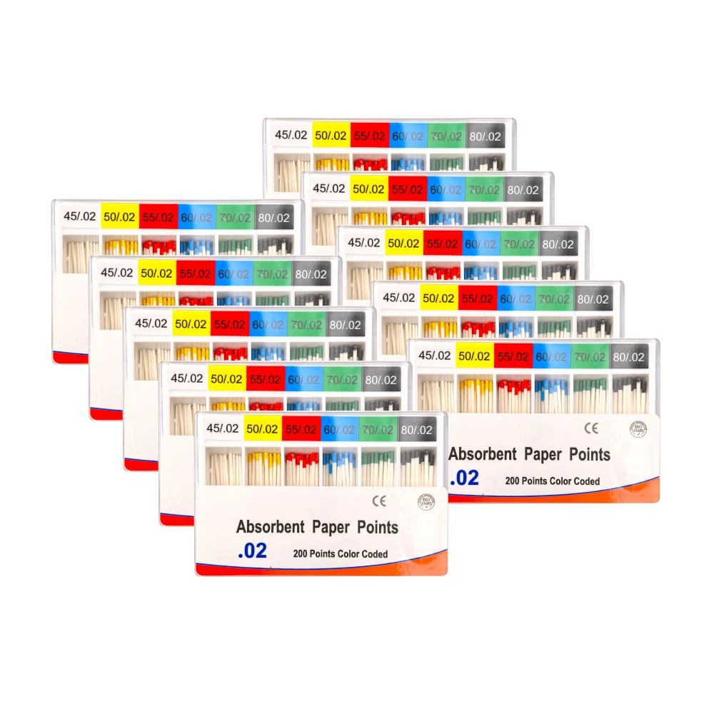 Фото 10 коробок 02 Конус Dental Gutta Cone Percha Point 15-40 #   45-80 #   Абсорбирующие бумажные точки, материал для обтурации корневых каналов №3