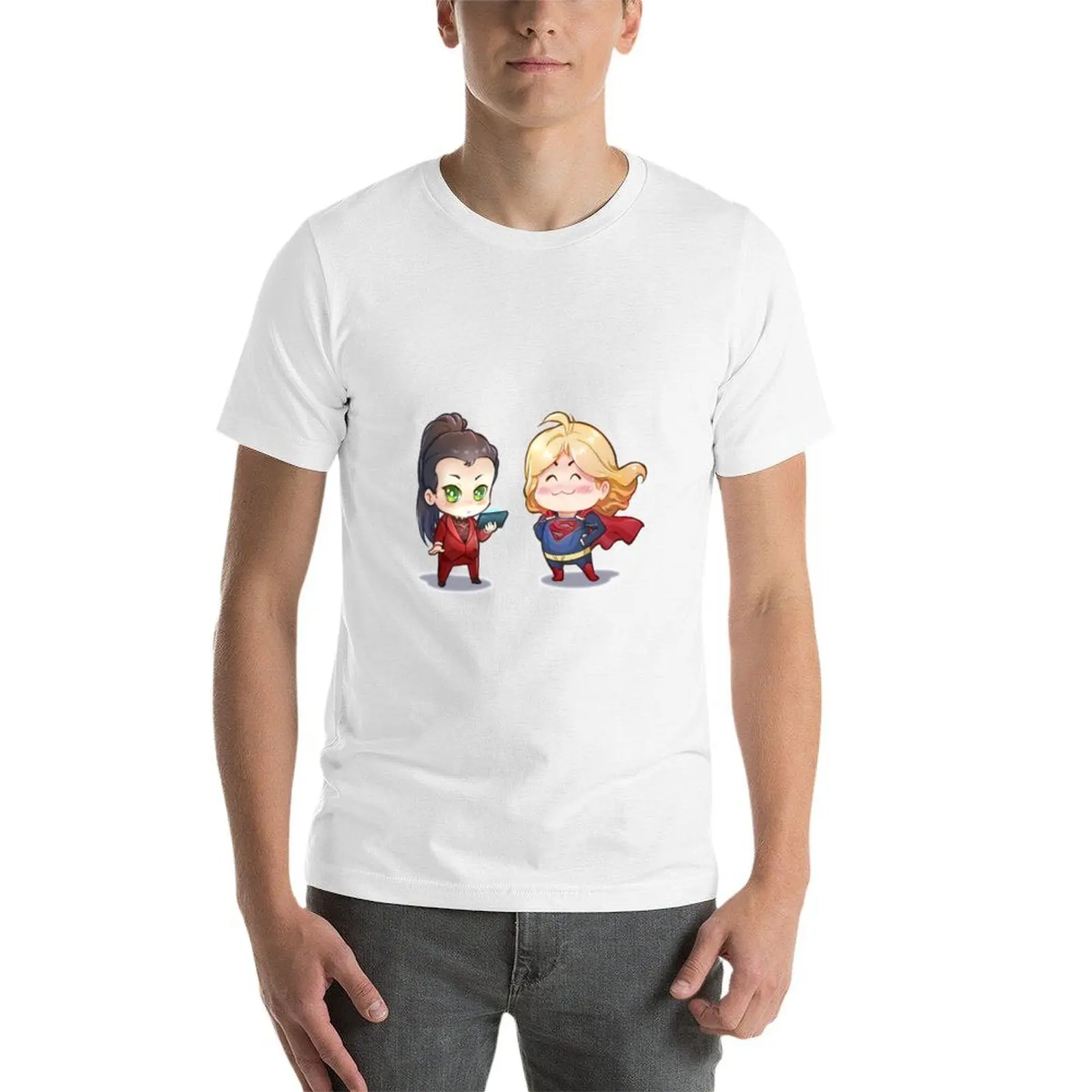 Фото Футболка Supercorp Chibi, модный повседневный топ с короткими рукавами №3