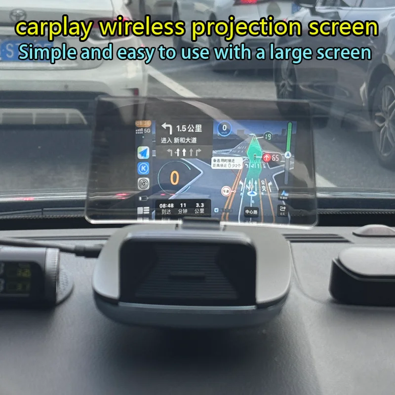 Фото Навигатор HUD; Скоростной счетчик, высотомер, время; Беспроводная проекция экрана CarPlay/HiCar/Android Auto; Экран автомобиля; Интеллектуальный HUD; Завод; Четкая картинка днем, большой экран, прост в использовании №2