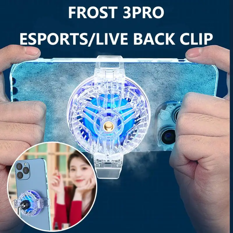 

Universal Cooling Devic Peripheral Cooling Fan Cooler Portable For Live Broadcast Gaming Air-cooled Processor Cooler Back Clip