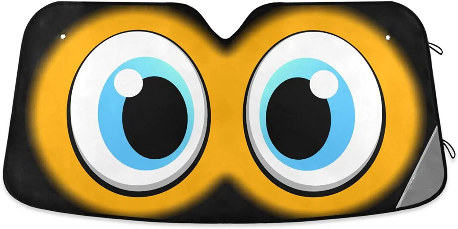 

Looking Eyes Foldable Reflective Car Windshield Sunshade for SUV Truck Car Women Keep Your Vehicle Cool