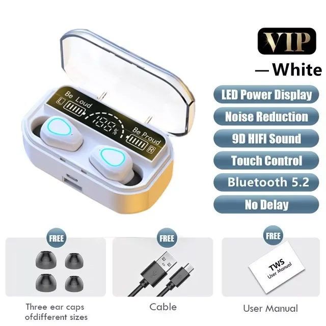

Bluetooth Earphones 3500mAh Charging Box 2022 New Wireless Headphones 9D Stereo Sports Waterproof Earbuds Headsets With Mic