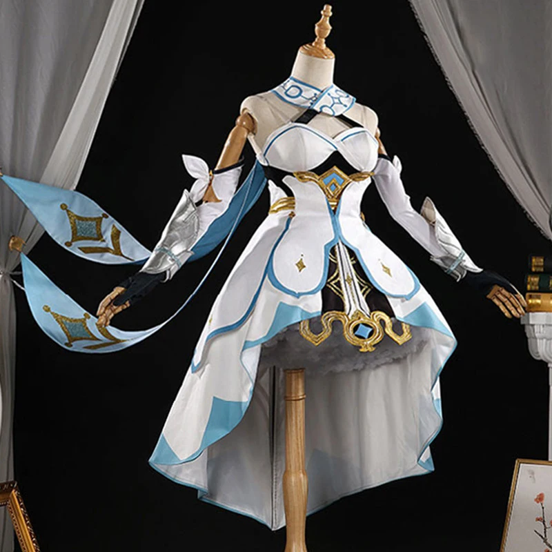 

Игра Genshin ударопрочный светлый путешественник косплей костюм аксессуары Костюм Хэллоуин сексуальное женское платье косплей Хэллоуин Карнавал женский