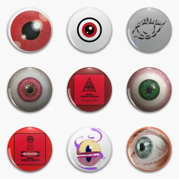 

Big Red Eyeball Perfect Gift For You And Friends Soft Button Pin Customizable Creative Fashion Lover Badge Gift Collar Cartoon