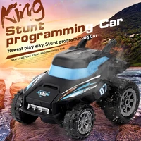 2 4g stunt tumbling car programmable watch remote control electric mini rotating toy car childrens toy gift