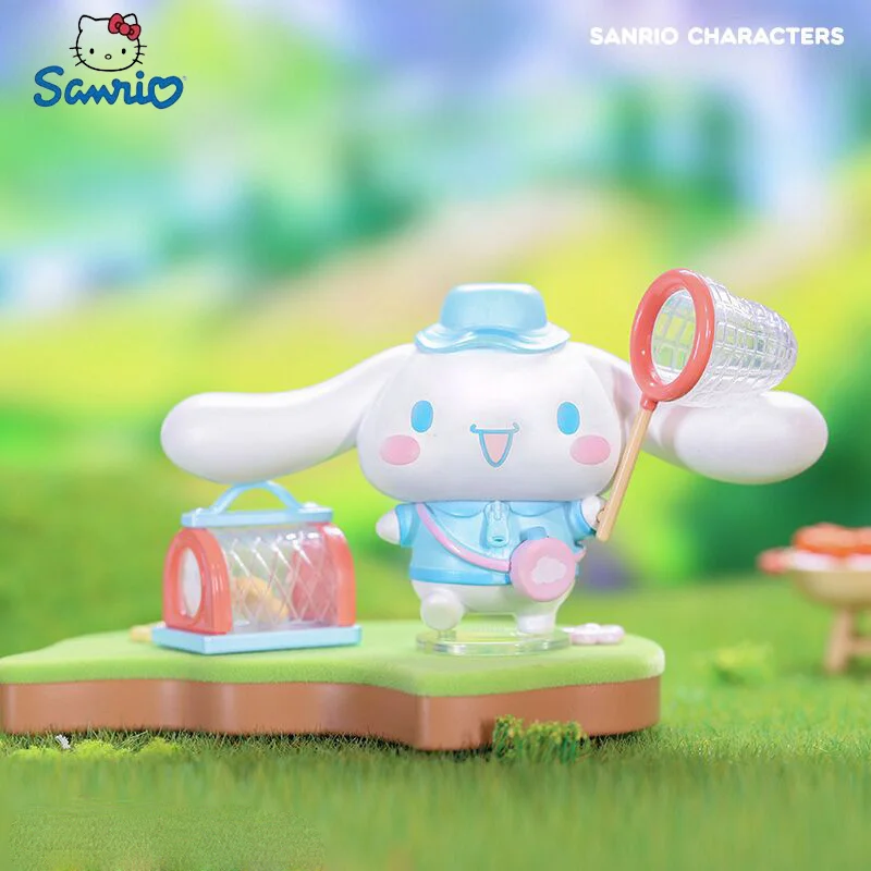 

Загадочные коробки Sanrio Kawaii Kuromi моя мелодия Кемпинг Бадди серии глухая коробка Cutetoy модель настольное украшение подарок на день рождения для девочек