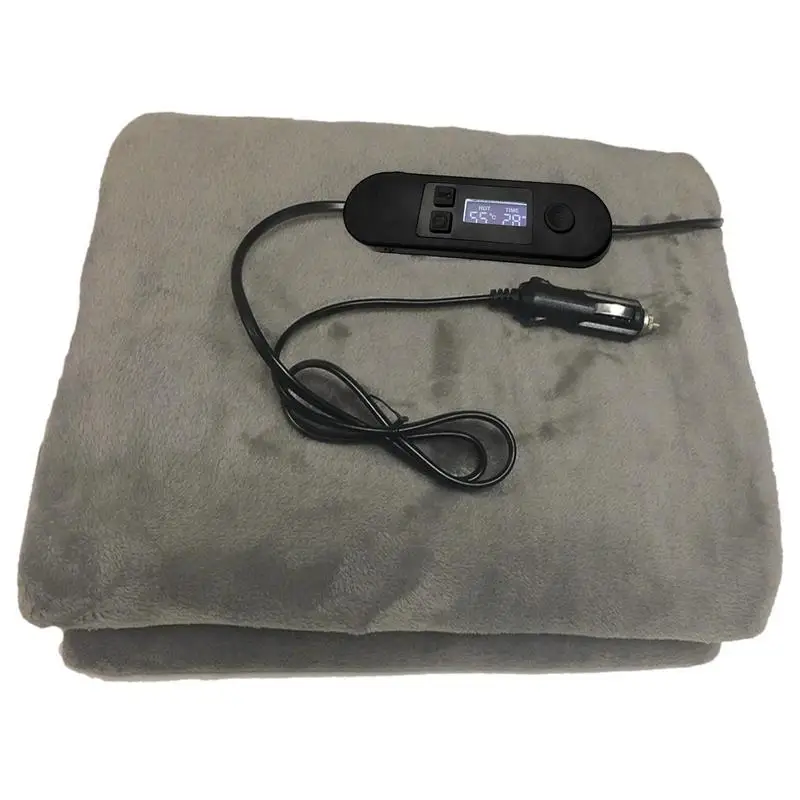 

Electric Car Blanket Electric Heated Travel Blankets For Auto Fleece Throw For Adults Kids Cold Weather Camping RV Car Road Trip