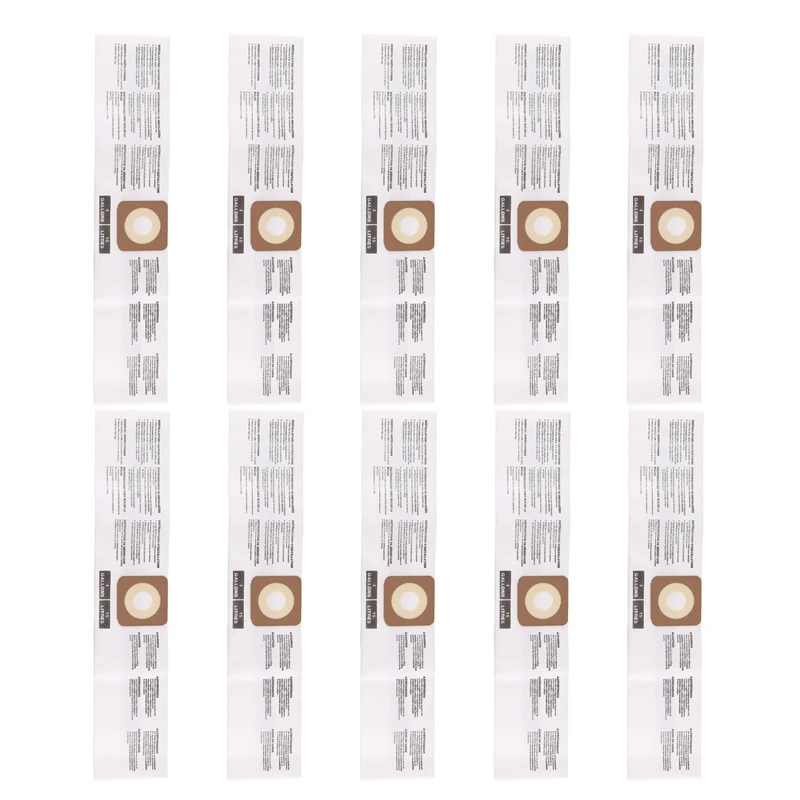 

10PCS Vacuum Bags High Efficiency Vac Bags Fine Dust Bag Suitable For Shopvac 4 Gallon