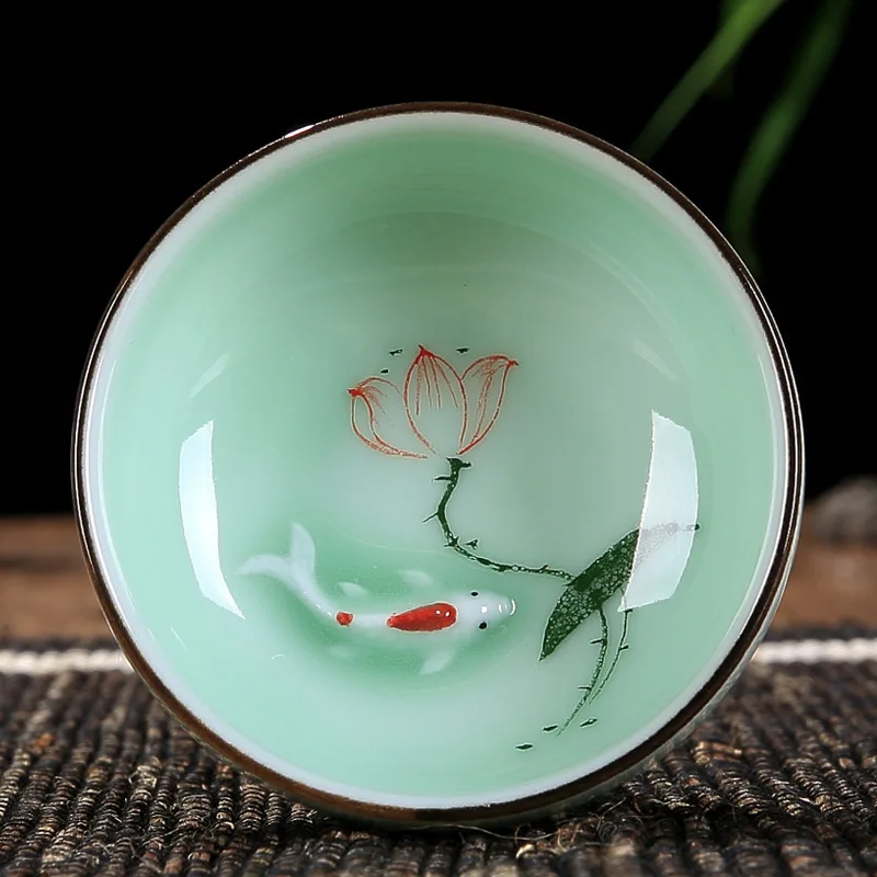 Керамическая чашка Celadon с ручной росписью 60 мл