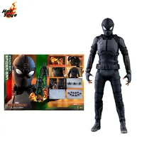 Stock 100% Original HotToys Stealth Suit SPIDER MAN Night Monkey Stealth Suit Pvc Art Collection of Movie Character Models 30cm