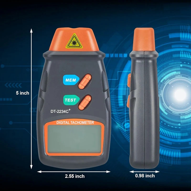 Цифровой лазерный тахометр для фотосъемки бесконтактный об/мин фотодатчик с от 2
