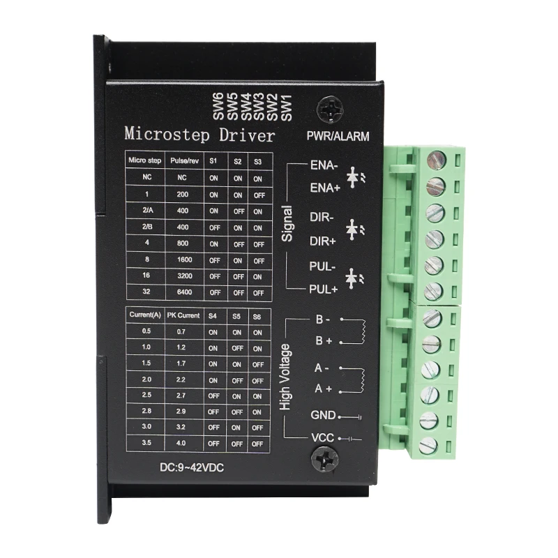 Фото Драйвер шагового двигателя TB6600 57 Step Nema23 4A DC9-40V для ЧПУ-фрезеров и гравировальных станков №2