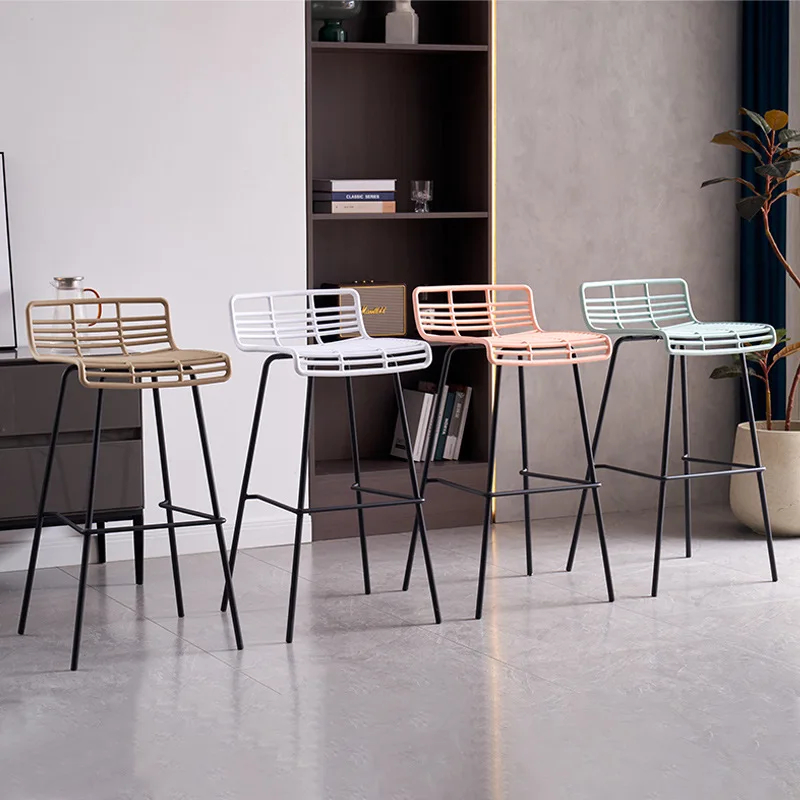 S, Wrought Iron Foot Bar Chairs, Nordic Bar Chairs