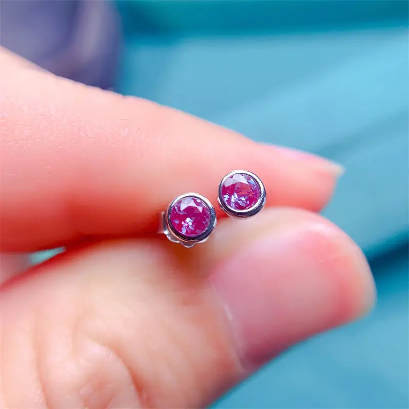 Серьги из серебра 925 пробы с точной инкрустацией