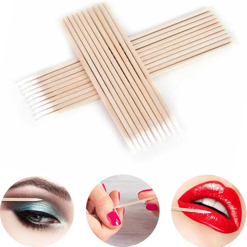 

7/10 см одноразовый ватный тампон без ворса Микро Кисти деревянные ватные палочки палочка для чистки ушей инструмент для удаления клея для на...