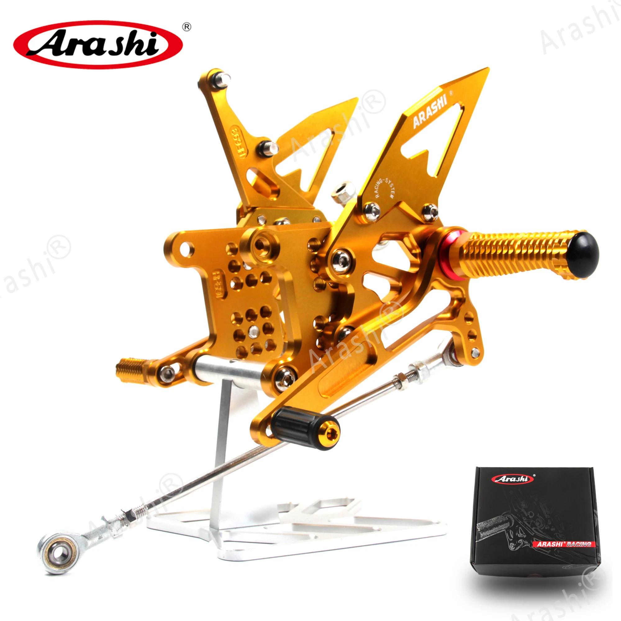 Фото Arashi для Triumph Daytona T595/T509/955i 1997-2005 регулируемые подножки с ЧПУ, подножки для водителя, задняя часть 1998 1999 2000 2001 №1