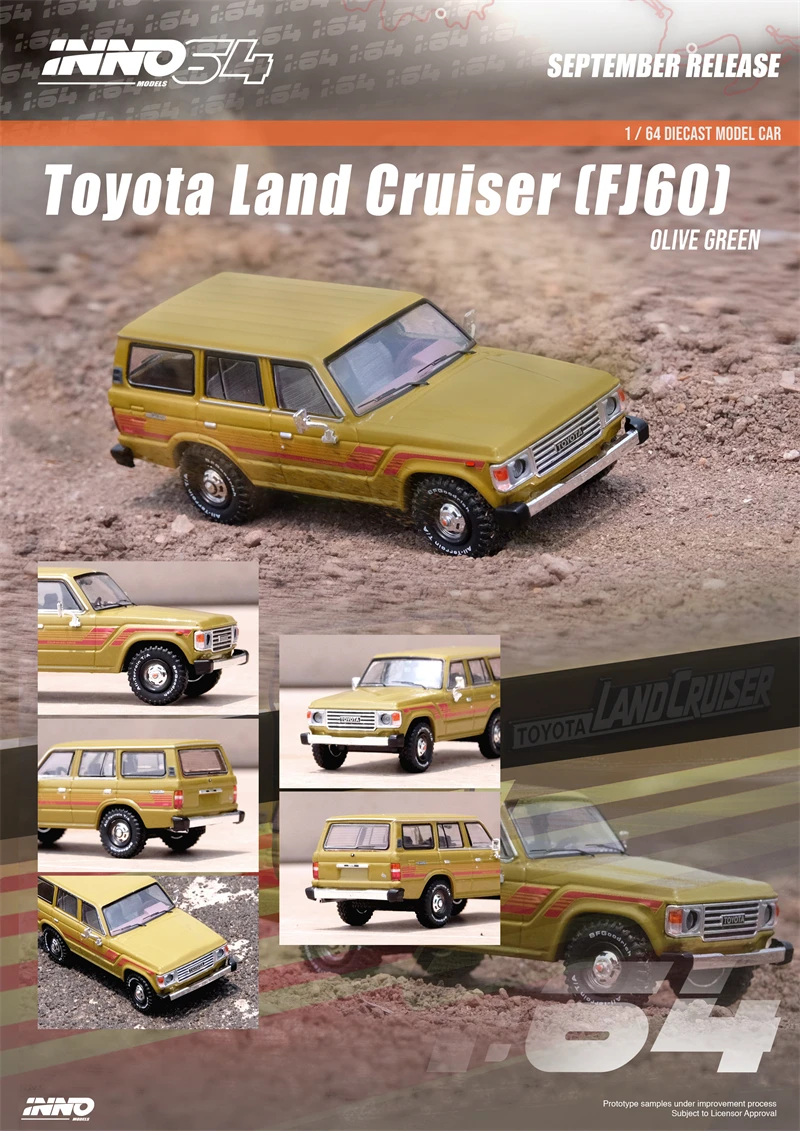 

INNO64 1:64 TOYOTA LAND CRUISER FJ60 Olive Green Model Car