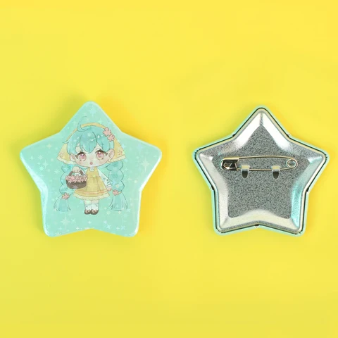 Набор из 5 персонализированных брош из цинкового сплава