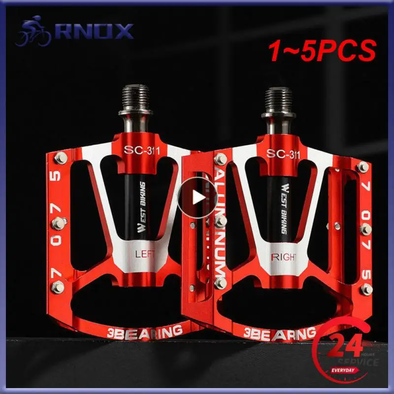 

1~5PCS BIKING MTB Pedals Ultralight CNC Aluminium Alloy Anti-Slip Road Bike Flat Pedals Cycling 3-Bearing Bike Pedals