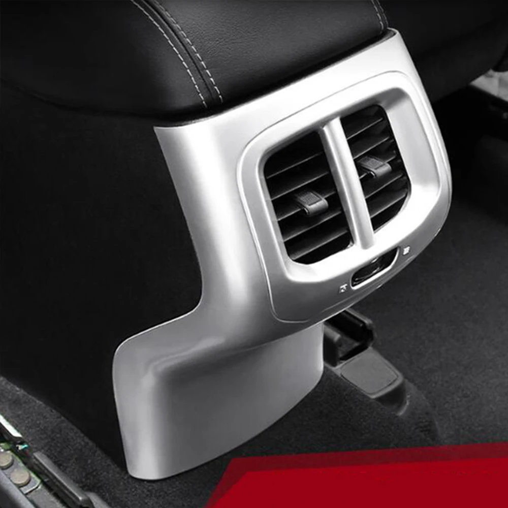 

ABS хром для Jeep Cherokee KL 2014, 2015, 2016, 2017, 2018, автомобильное заднее кондиционирование воздуха, вентиляционное отверстие, защита от ударов ногами, ра...