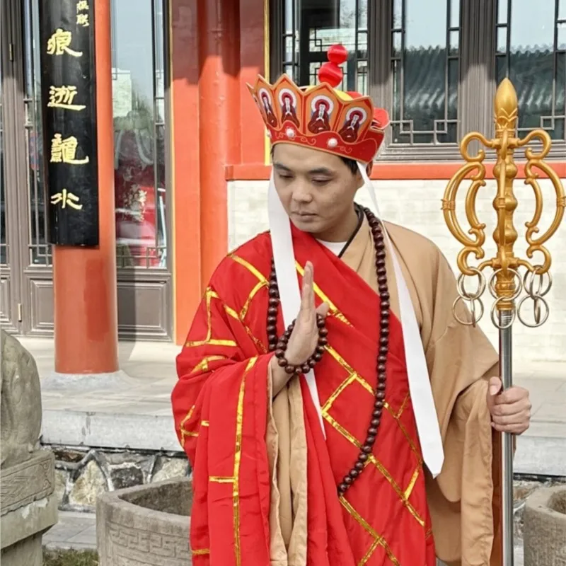 Цельнокроеное платье-монах подставка kasaya для взрослых шапка с бусинами