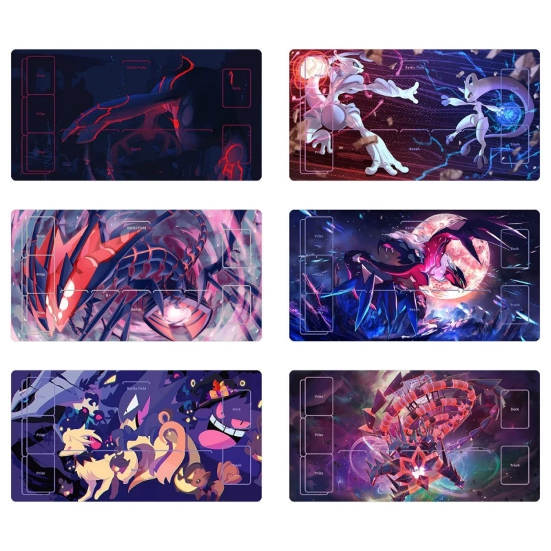 Игровой коврик для покемона PTCG Gengar Rayquaza персонажи анимации Одиночный Настольный