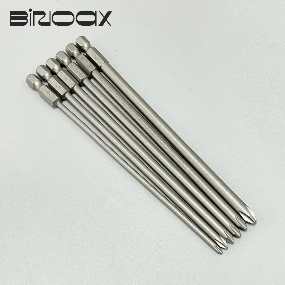 

Binoax 6 шт. набор магнитных крестовых отверток S2 150 мм PH1 PH2 набор длинных инструментов