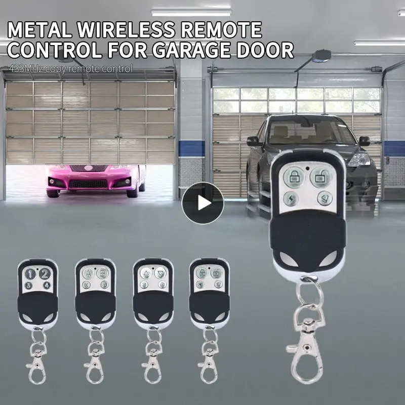 

Universal 4 Buttons Gate Garage Door Opener Remote Control 433MHZ Clone Fixed Learning Code For Gadgets Car Gate Garage Door