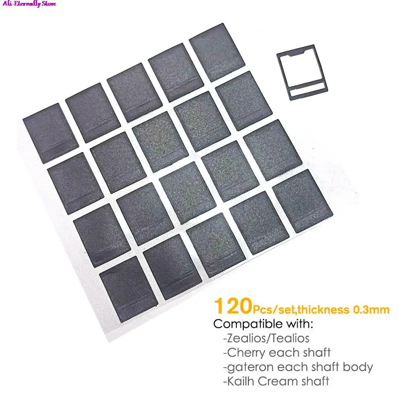 

120Pcs/set Black MX Switch Film for Mechanical Keyboard MDI Shaft Film Repair