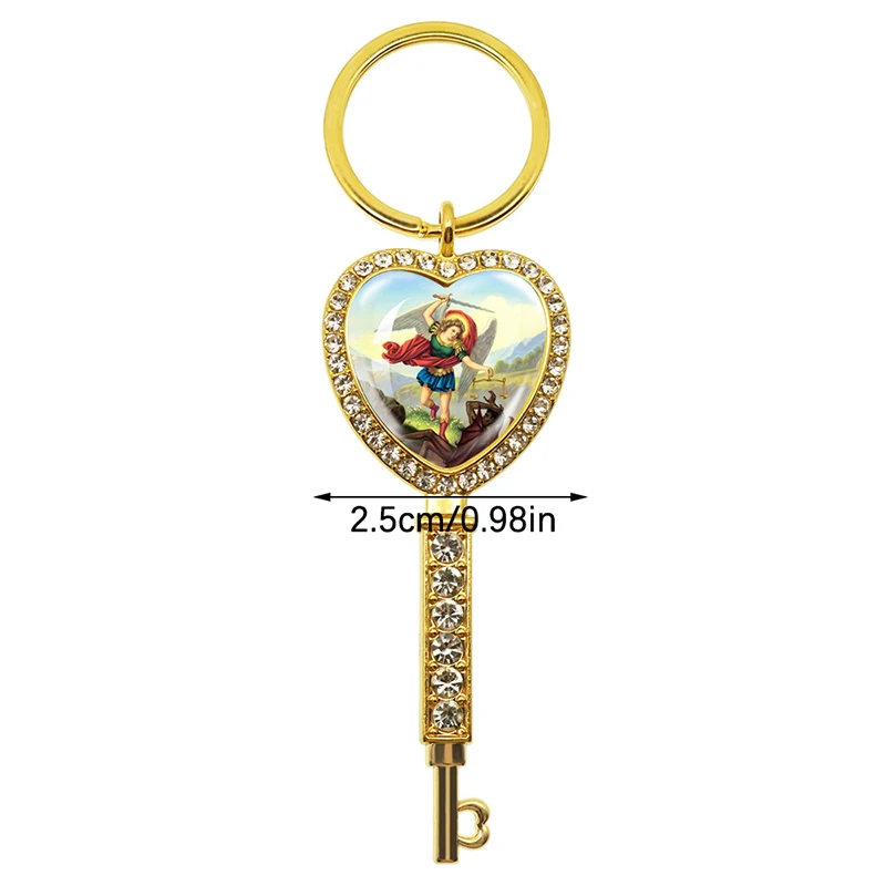 Новые мужские брелки для ключей Archangel St.Michael Protect Me Saint Shield Protection Charm Orhodox